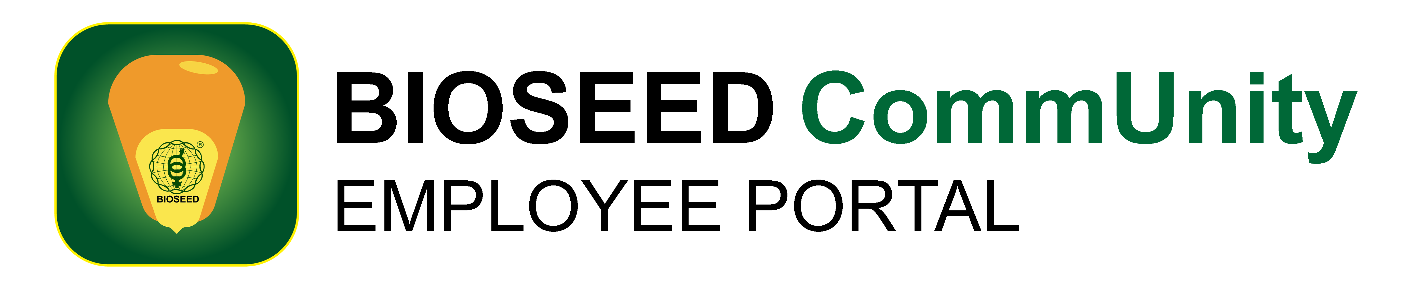 Bioseed Employee Portal Logo with white stoke